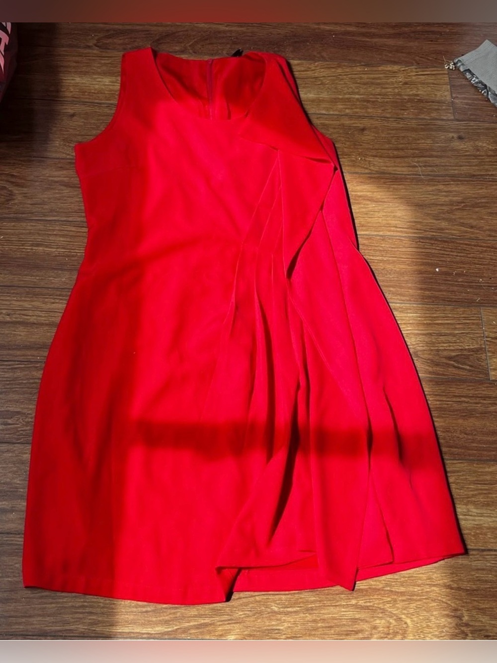 Smash! sleeveless asymmetrical draped shift dress